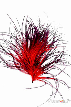 Strauss Strähne ohne Herz - 10 cm - rot-kaffee